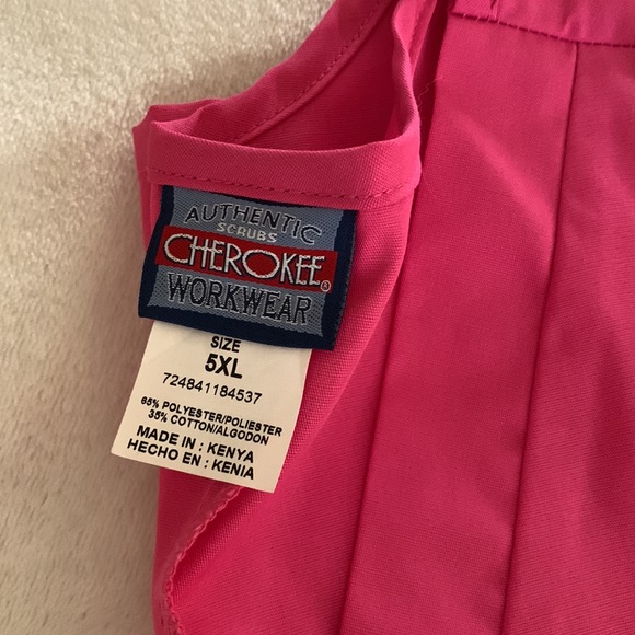 Cherokee Pink Scrub Top Size 5X New with Tags - Picture 2 of 3